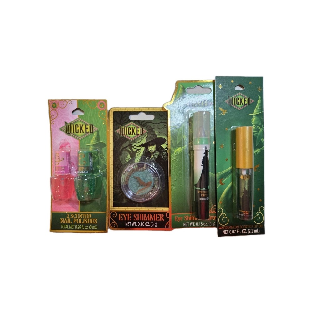 Wicked Make Up Bundle Watermelon Lip Oil, Eye Shimmer, Crayon & 2 Sented Polish